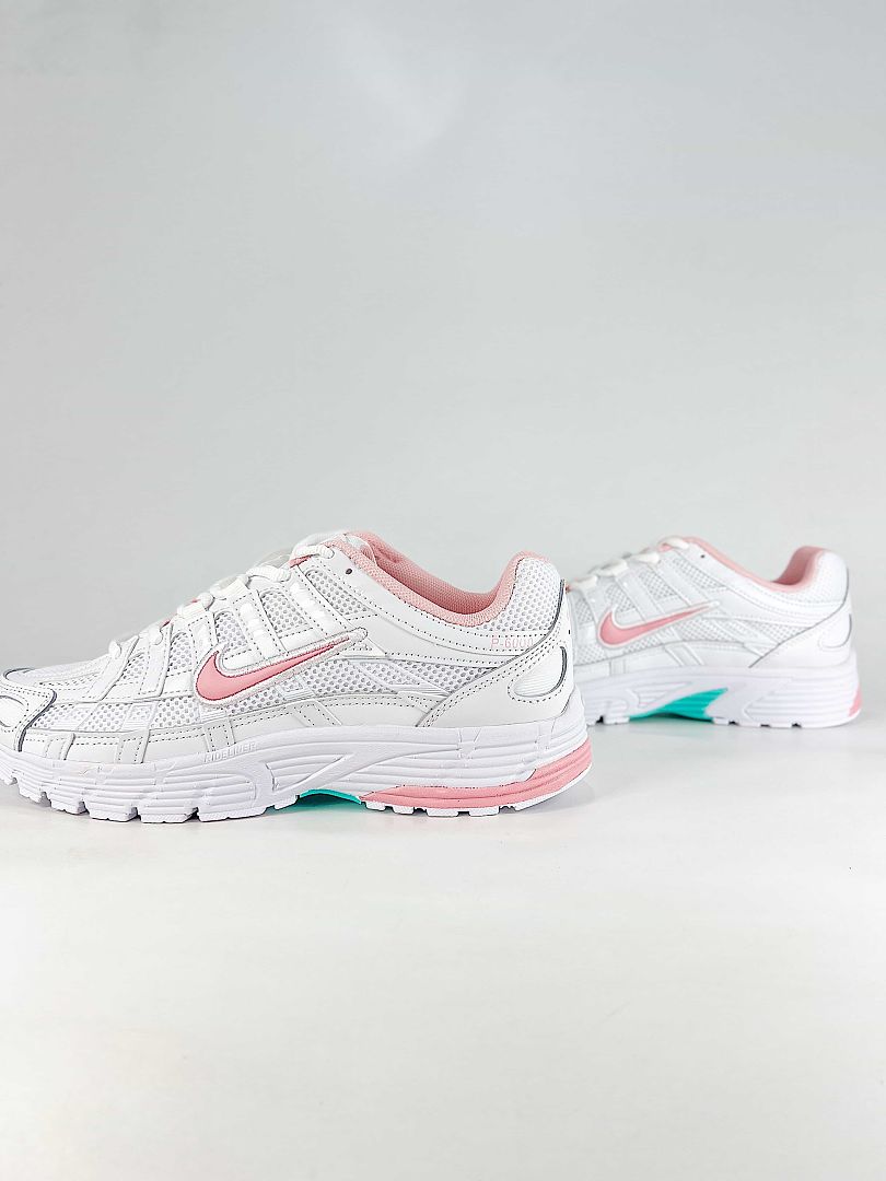 Nike P-6000 IR1215-104 White Pink Aqua Retro Running Sneakers