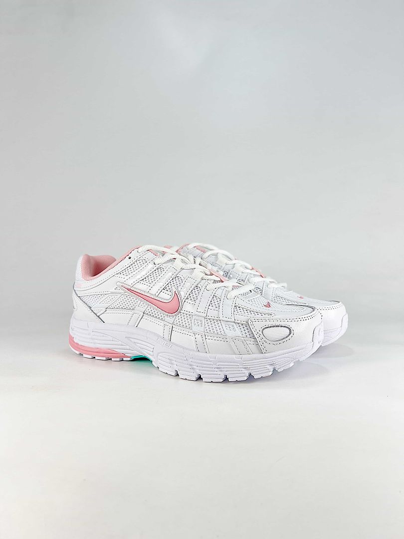 Nike P-6000 IR1215-104 White Pink Aqua Retro Running Sneakers