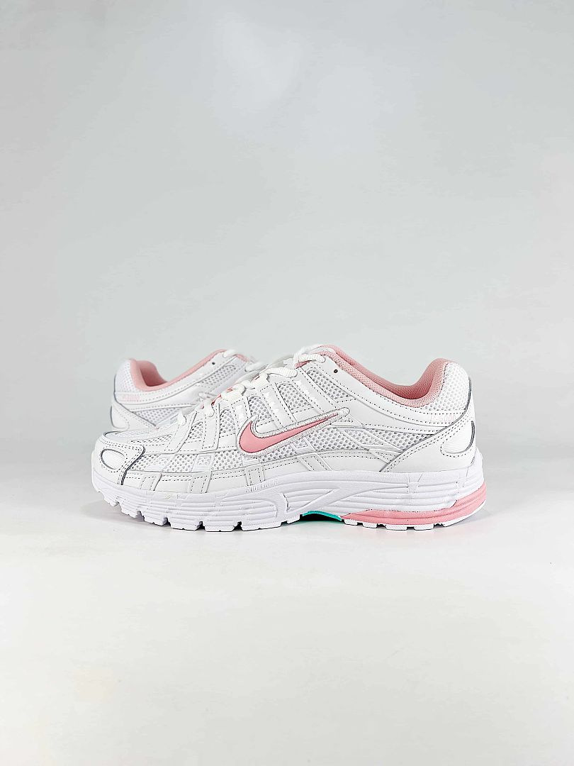Nike P-6000 IR1215-104 White Pink Aqua Retro Running Sneakers