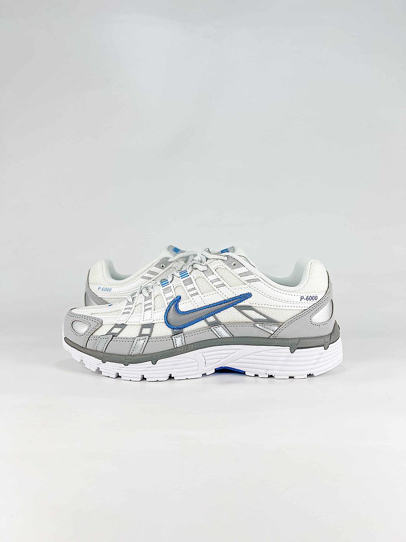 Nike P6000 IR1477121 White Grey Blue Retro Running Inspired Lifestyle Sneakers