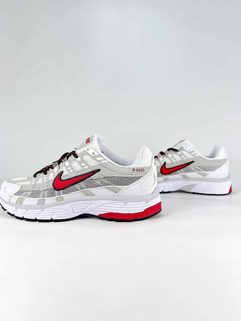 Nike P6000 IR5279 100 White Black Metallic Silver Retro Running Inspired Lifestyle Sneakers