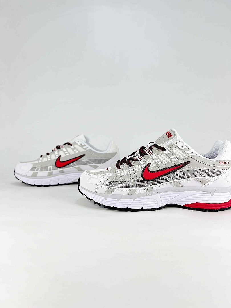 Nike P6000 IR5279 100 White Black Metallic Silver Retro Running Inspired Lifestyle Sneakers