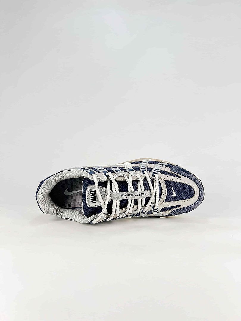 Nike P6000 IU7549 400 White Blue Black Metallic Silver Retro Running Inspired Lifestyle Sneakers