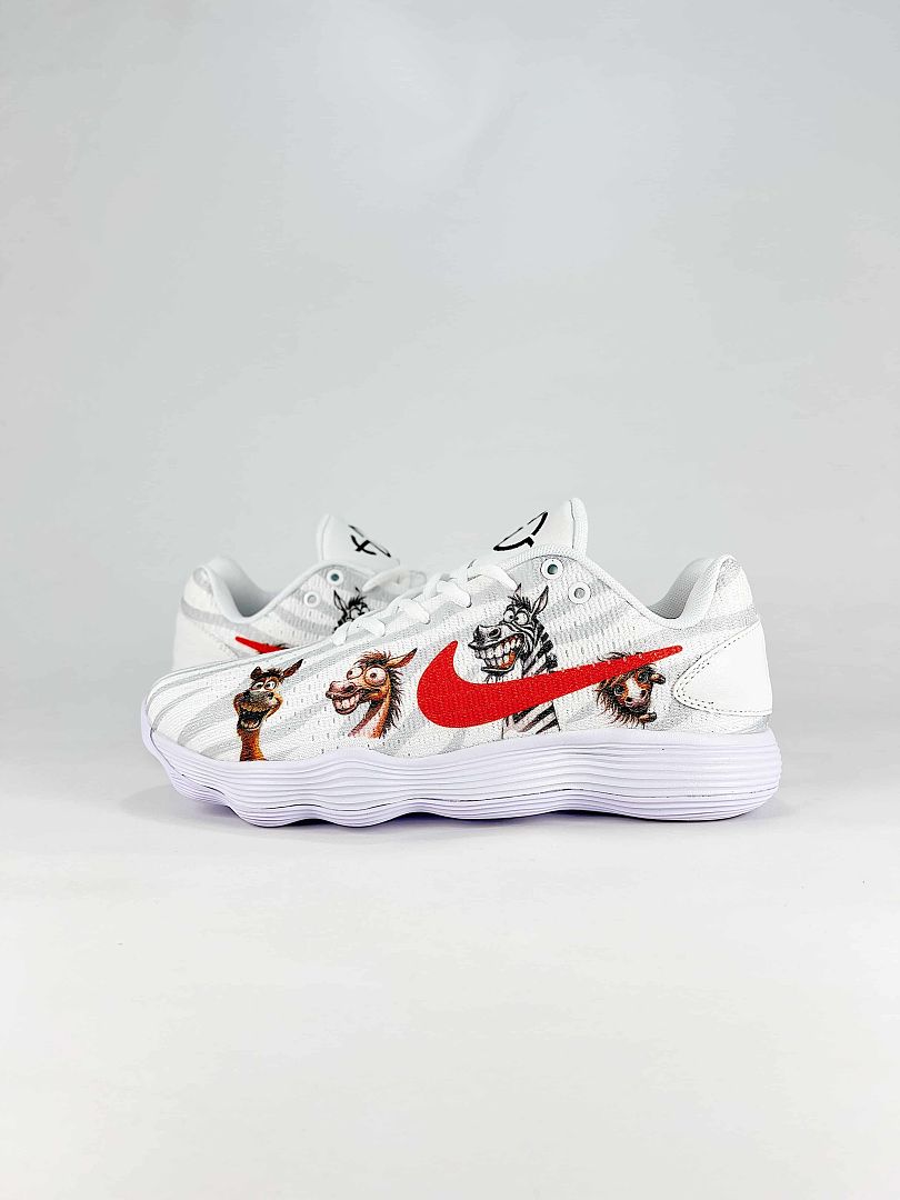 Nike React Hyperdunk 2017 Low EP8976-370 White Red Basketball Sneakers