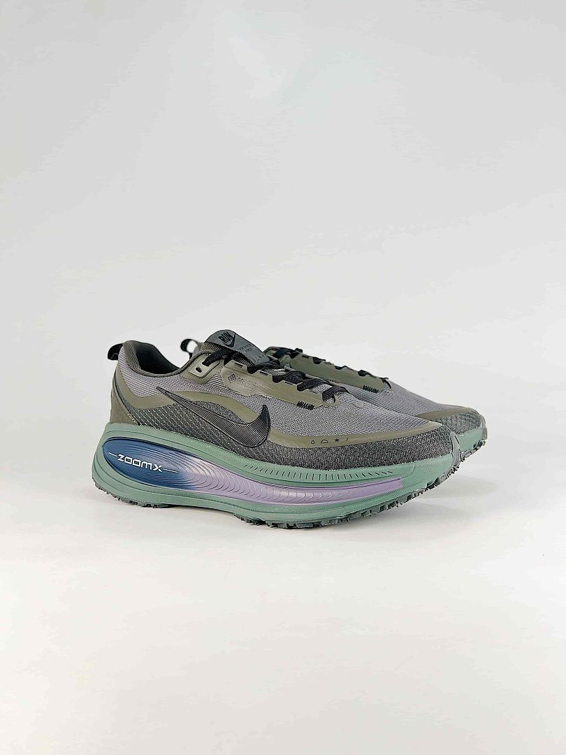 Nike Vomero 18 GTX HQE980-084 Grey Olive Blue Purple Running Sneakers
