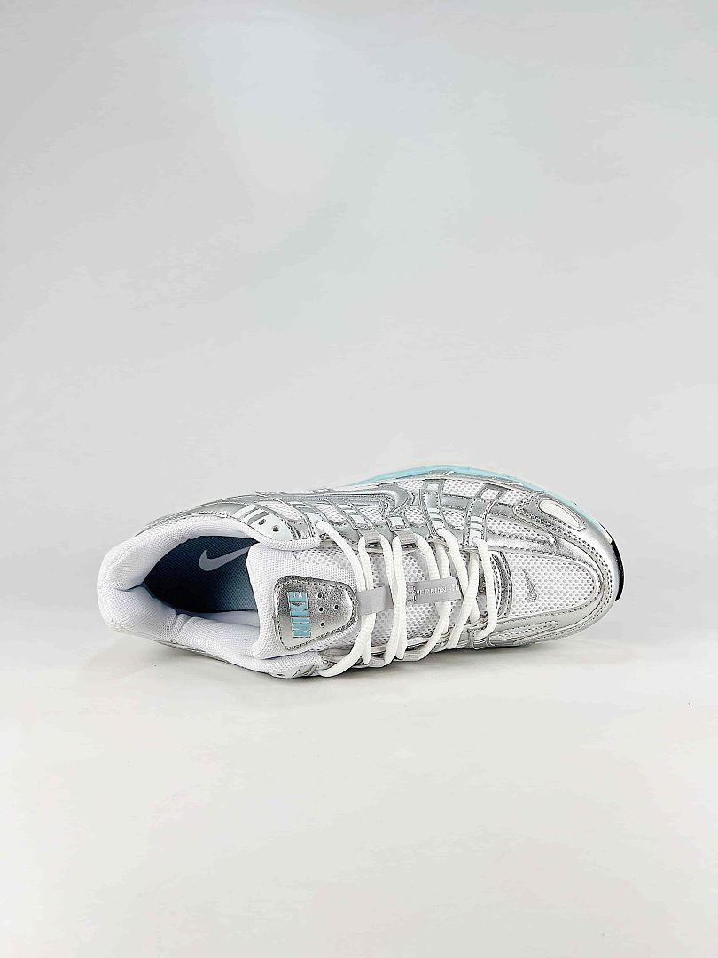 Nike P6000 BV1021010 White Light Grey Aqua Retro Running Inspired Lifestyle Sneakers