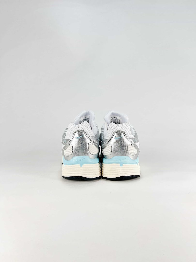 Nike P6000 BV1021010 White Light Grey Aqua Retro Running Inspired Lifestyle Sneakers